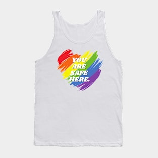 You Are Safe Here Heart Tank Top